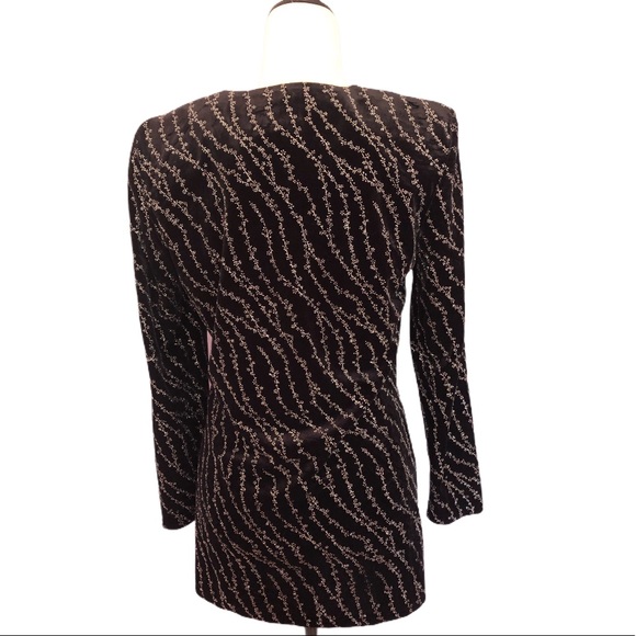 J.B.S vintage pullover top w/ metallic threading - Picture 3 of 5